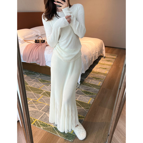 温柔风修身显瘦鱼尾裙女2026春秋
