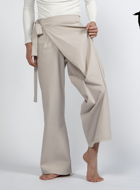 涂一TF0102现代舞蹈练功裤男女款黑色显瘦宽松直筒裤阔腿裤演出服