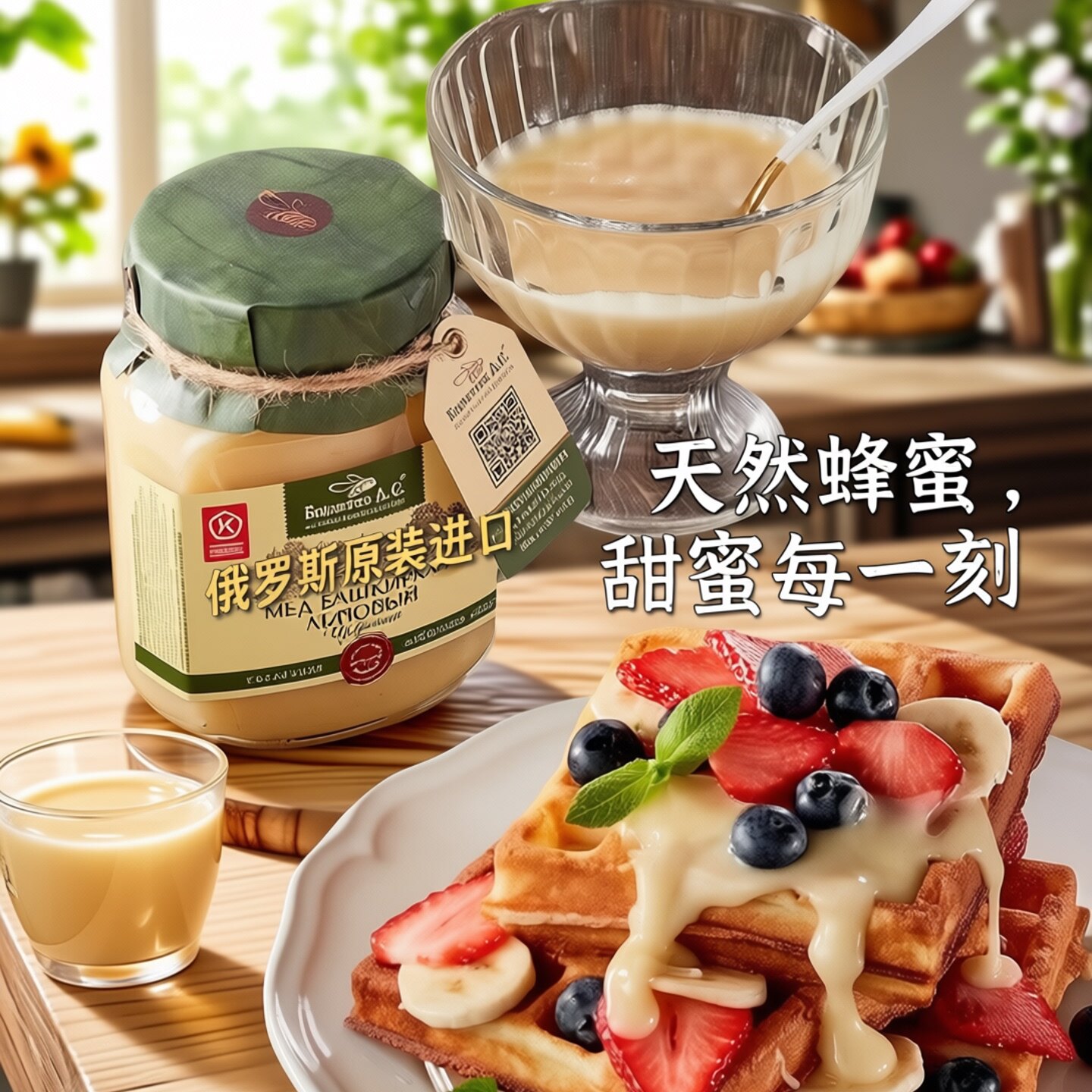 俄罗斯蜂蜜原瓶原装进口500g椴树蜜百花蜜荞麦蜜葵花蜜天然蜂蜜