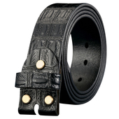 3.8cm无头皮带男真皮不带头针扣打孔平滑扣 男式 腰带无扣头纯牛皮