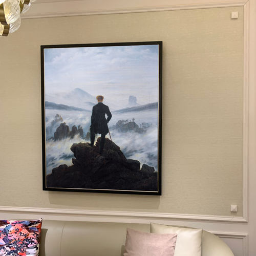 高清微喷纯棉油画布橙湖精品定制