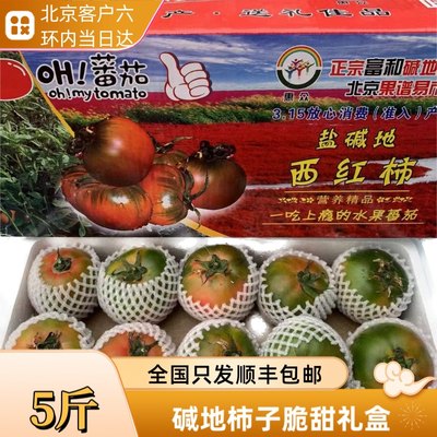 【顺丰包邮】盘锦盐碱地柿子5斤整箱铁皮草莓柿子新鲜水果西红柿