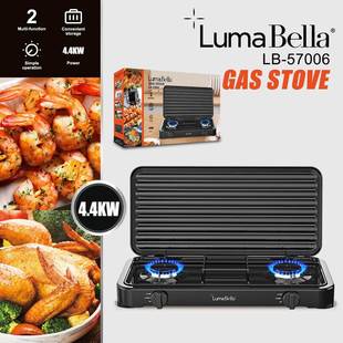 外贸LumaBella57006气炉家用双灶炉4.4KW大火力燃气炉GAS STOVE