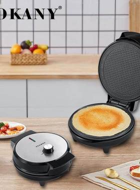 sokany-525家用圆形脆皮机燃气双面盘烘焙工具饼干点心卷蛋卷