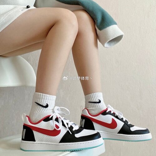 Nike/耐克Court Low女子白红芝加哥低帮休闲板鞋小白鞋DQ5354-161