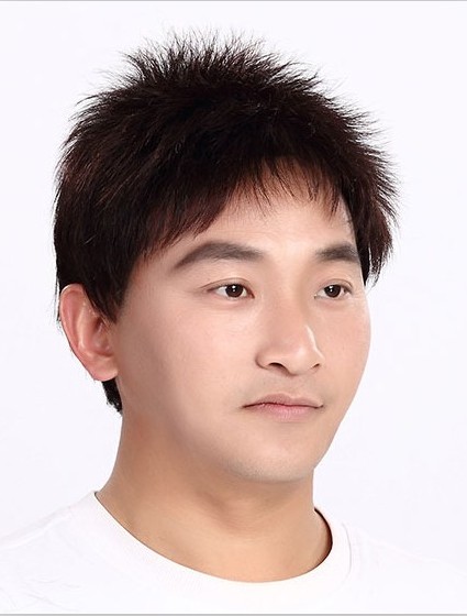 假发男短发全头套式男士假发平头