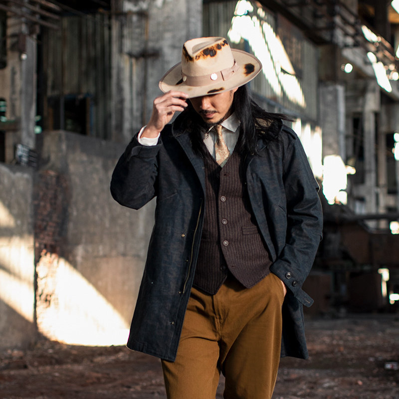 SOARIN美式复古连帽风衣外套男 阿美咔叽工装M65中长款鱼尾大衣冬,男装,风衣,淘宝优惠券,粉丝福利购,淘宝优惠卷