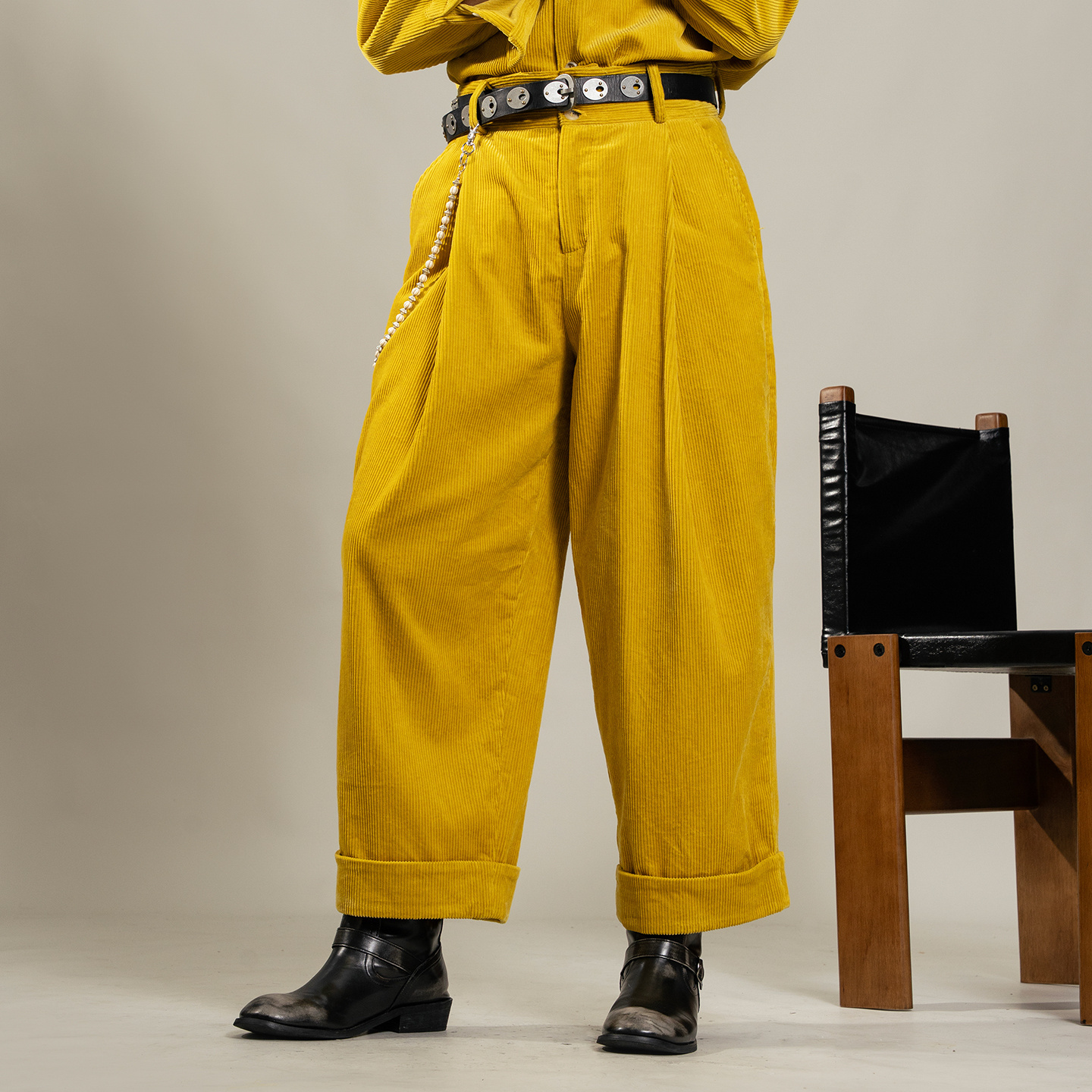 SOARIN美式复古灯芯绒长裤男 巴恩风冬季保暖重磅直筒宽松休闲裤