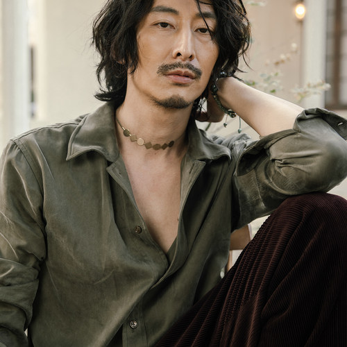 SOARIN英伦复古雅痞铜氨丝衬衫男秋冬设计感垂感休闲长袖衬衣