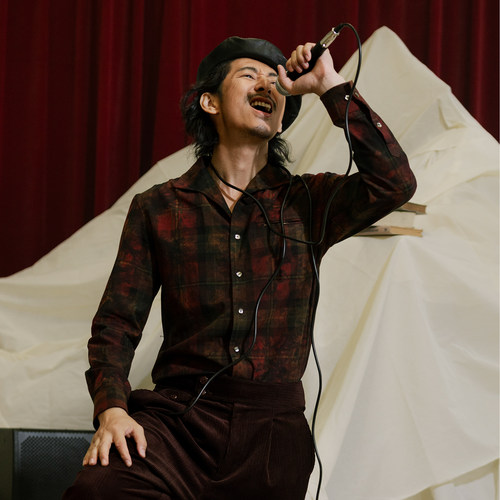 SOARIN英伦复古格纹一片领长袖衬衫男雅痞纯棉燕子领格纹休闲衬衣
