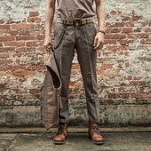 裤 男 粗花呢痞帅商务修身 SOARIN英伦复古人字纹九分西装 直筒9分裤