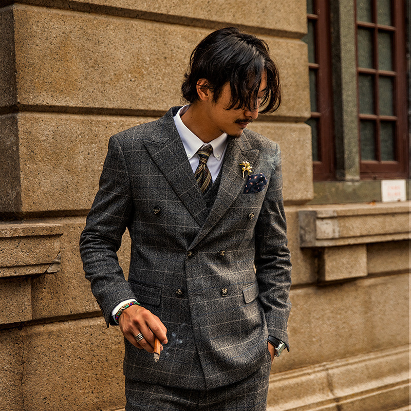 soarin复古英伦风商务正装西服