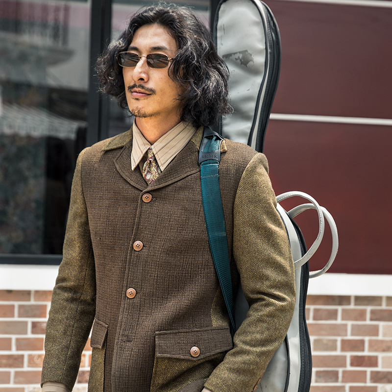 SOARIN英伦风复古拼接西装外套男