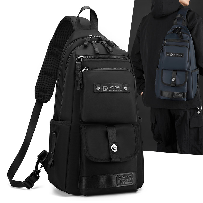 机能风男士包旅行大容量胸包2026新款多功能休闲户外斜挎单肩背包