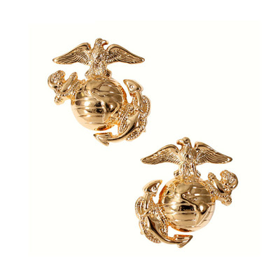 美国生产进口22K镀金USMC徽章Garrison Enlisted Marine Corps