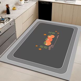 硅藻泥地垫吸水厨房专用防滑防油脚垫可擦免洗耐脏随意剪裁垫满铺