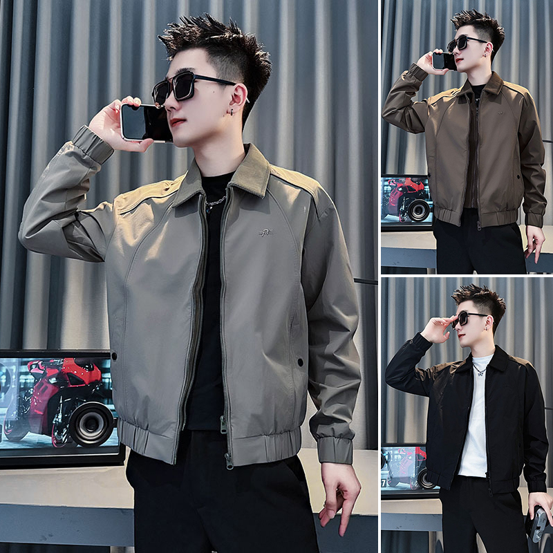 痞帅风夹克男士今年流行超火拼接