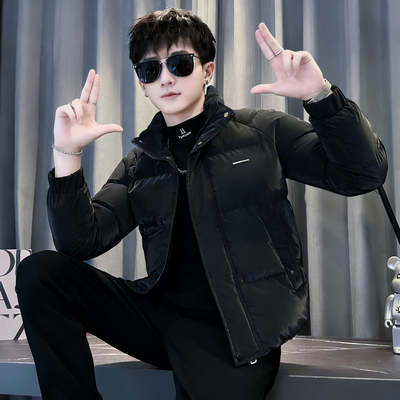 冬季加厚棉衣男士修身短款羽绒服