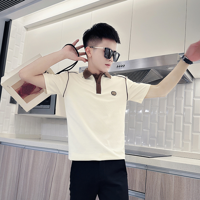 痞帅休闲短袖POLO衫潮牌百搭夏季