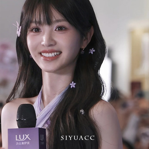 田曦薇同款紫色小花发夹甜美头饰