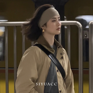 ins美式 简约秋冬头带百搭健身束发带发绳头饰发饰女 运动发带时尚