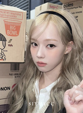 winter金玟庭同款黑色发箍气质简约洗脸头箍百搭发带头饰发饰女