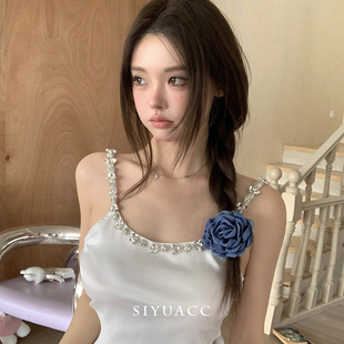 caro玫瑰花发夹法式 头饰发饰女 气质花朵发卡头花侧边夹2024新款