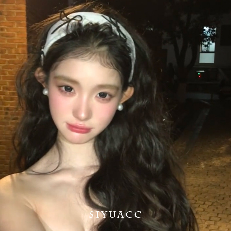 ins韩系蝴蝶结发带女甜美百搭束发弹力带时尚气质头带发饰头饰