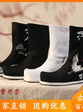 古装汉服男鞋百搭汉服鞋增高靴COS明制皂靴翘头戏靴锦衣卫官兵靴