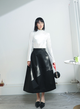 C0S风女装廓形花苞高腰大裙摆伞裙棉质复古宫廷风1294850003