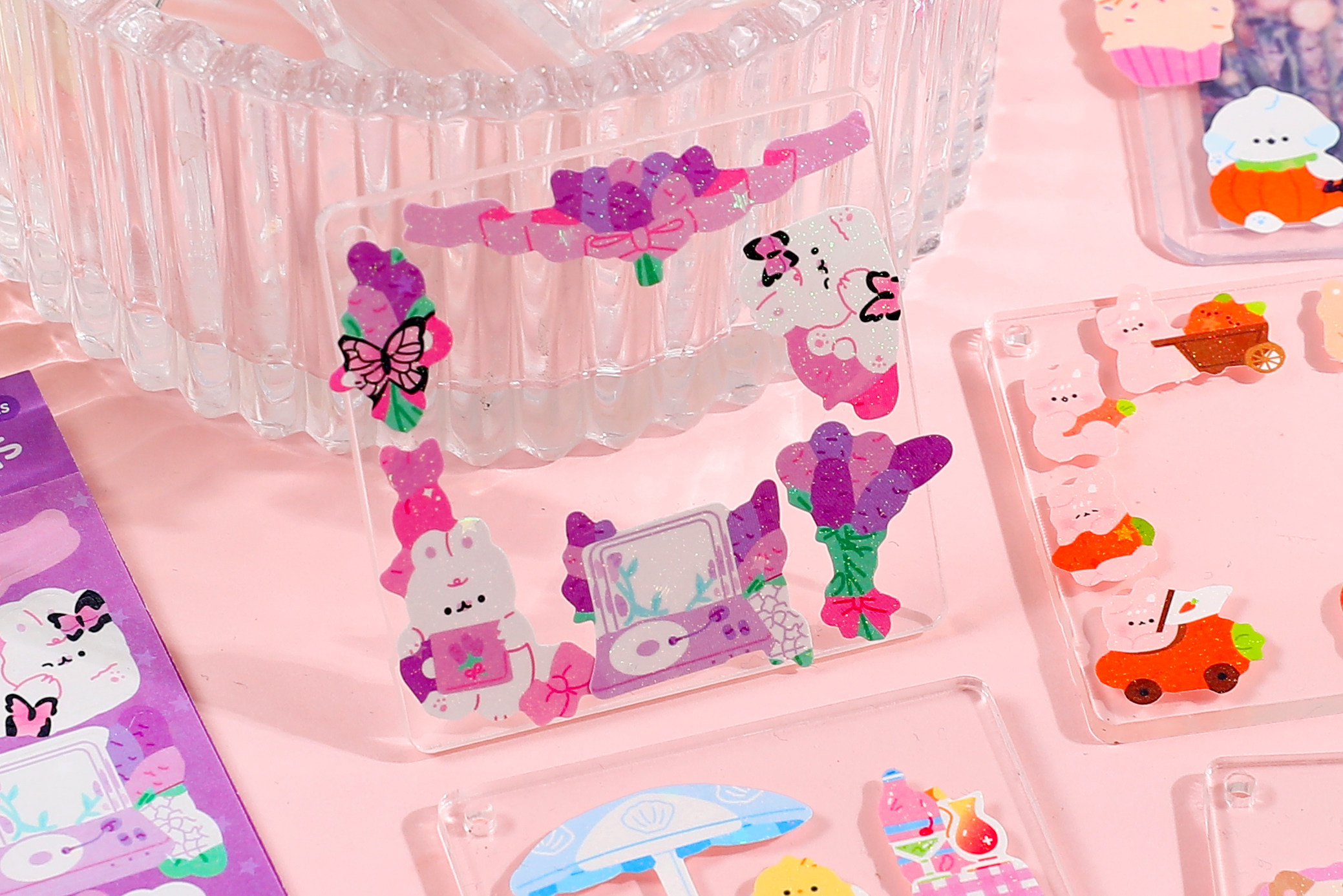 平张贴纸 初心未稚韩系列 韩系ins卡通可爱少女心图案手账贴纸8款