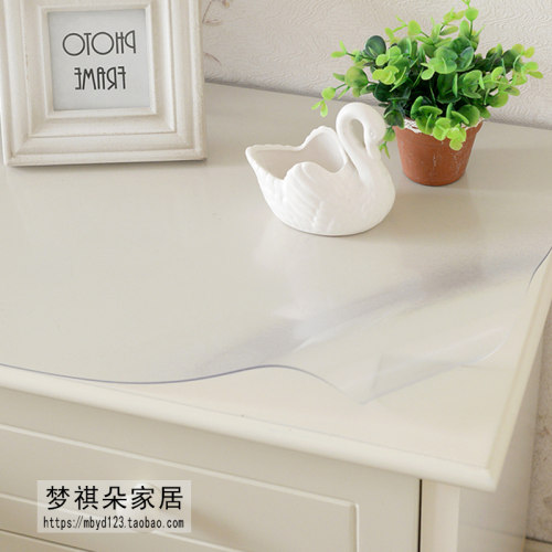 防水免洗床头柜盖布pvc电视柜桌布台布水晶垫欧式田园鞋柜软玻璃 - 封面