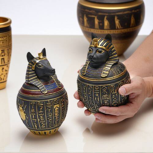 新品热销埃及宠物骨灰盒树脂工艺品摆件家装饰阿努比斯神摆设urn