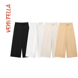 百搭高腰阔腿裤 VEN&TELLA秋冬欧美风 9929026