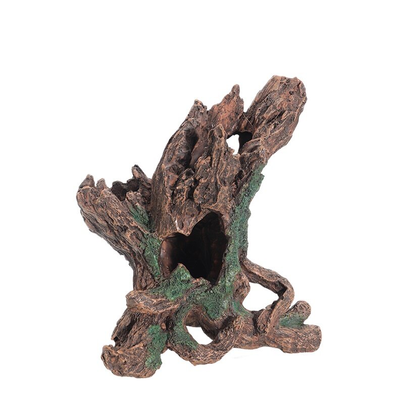 鱼缸造景仿真沉木装饰水草树洞小摆件小型水族箱布景内饰树脂躲避