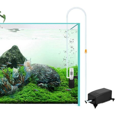 苏皖水族小型金鱼缸气动水妖精吸便器过滤器内置迷你增氧气泵