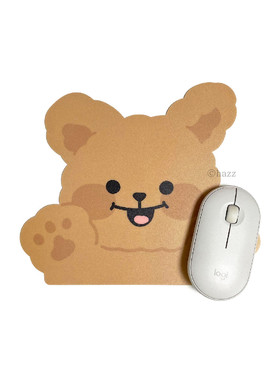 韩国HAZZ可爱狗狗泰迪PVC鼠标垫办公防滑鼠标垫笑脸狗贵宾鼠标垫