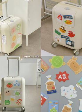 韩国hookka可爱大号行李箱贴ins电脑可移贴纸动物款N次贴装饰贴纸