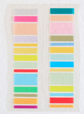 韩国Malgrecela彩色半透明标签贴纸彩虹贴手帐日记标记备注装饰贴