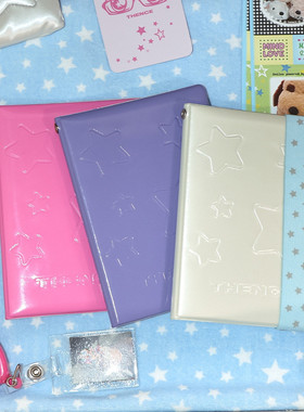 韩国thence珠光奶白光泽感多功能封面套笔记本空白DIY随记手账本