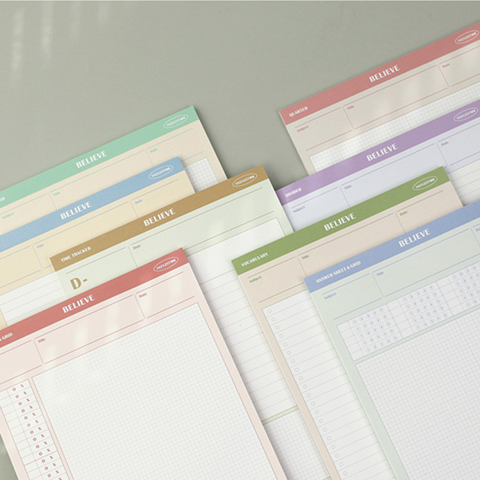 韩国paperian可撕学习格子笔记本