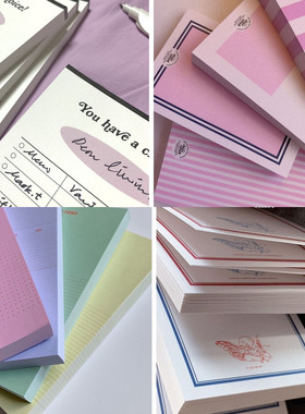 韩国jazzornot方形留言本可撕便签本备忘记录册拍纸本随身笔记本