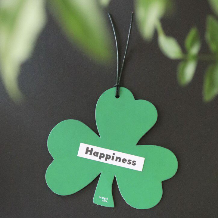 韩国malgrecela绿色三叶草纸质书签装饰书签幸福花语读书书签一个