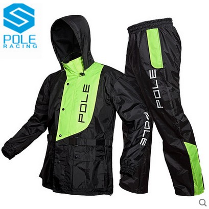 正品POLE宝丽摩托车骑行服雨衣套装男女分体式雨衣雨裤 雪克面料