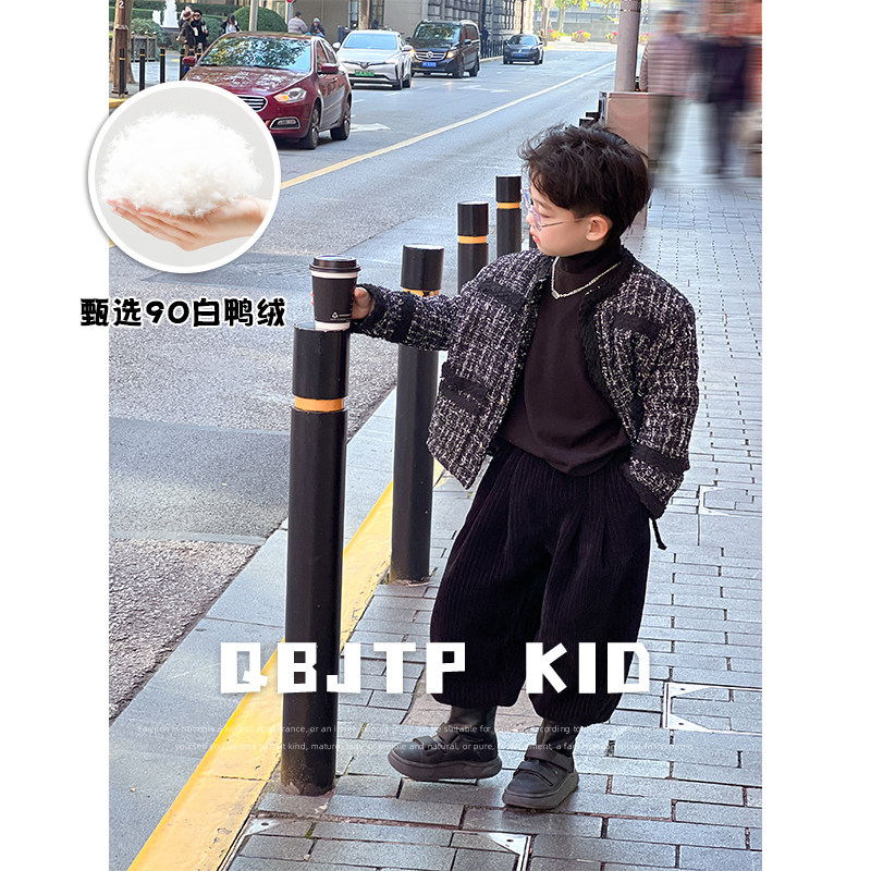 Q宝家童品12月新款 儿童羽绒服小香风外套男童时尚白鸭绒保暖棉服,童装/婴儿装/亲子装,羽绒服,淘宝优惠券,粉丝福利购,淘宝优惠卷