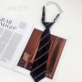 Q宝家童品7月新款 男童领带领结搭配衬衫 儿童条纹领带男潮日系潮