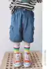 Q Baojia children's products 2021 spring new tooling denim shorts five-point pants