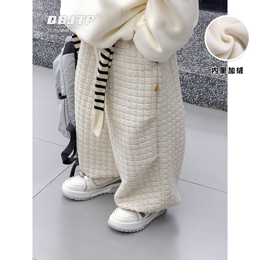 男童裤子冬季儿童加绒卫裤长裤