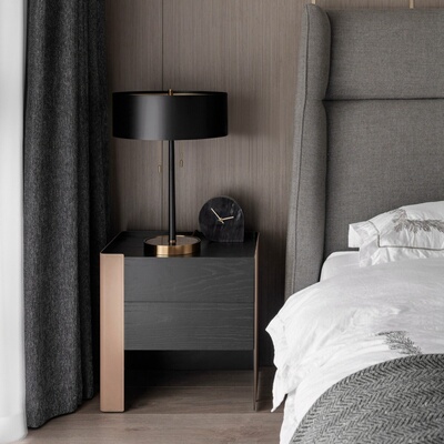 意式极简床头柜卧室储物柜