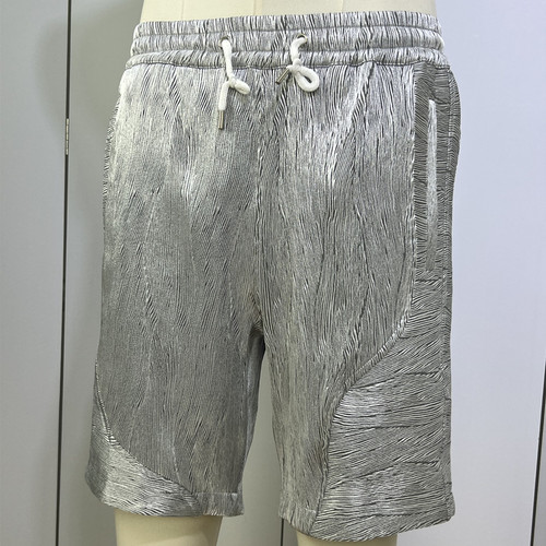 时着五分休闲街头抗皱提花短裤